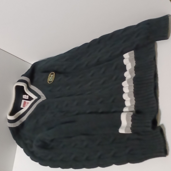 VINTAGE MEN'S SUPREME LACOSTE LIVE BLACK V-NECK SWEATER OLD SCHOOL WARM N COZY! - Picture 11 of 11